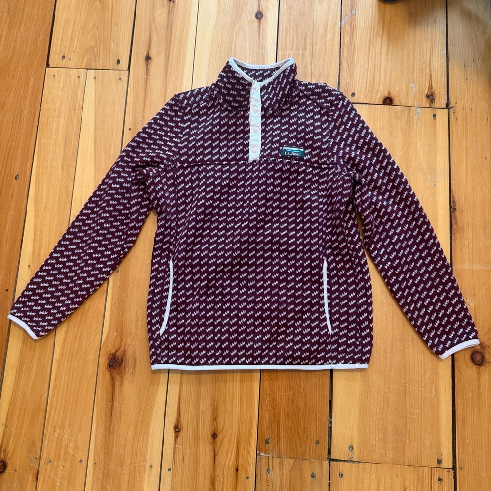 Women's L.L.Bean Sweater Fleece Pullover - Picture 2 of 5